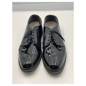 Bates Men's Corafram Black Patent Oxford Dress Shoes Size 11D